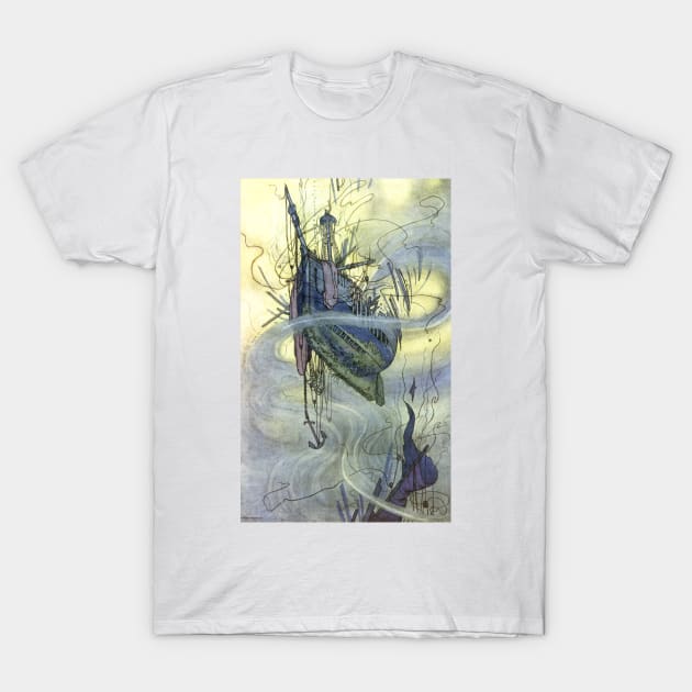 William Heath Robinson - The Wrecks T-Shirt by vintage-art